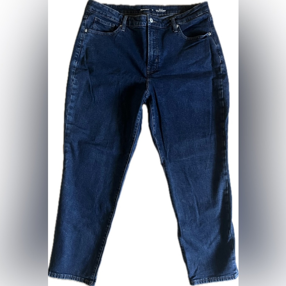 Old Navy High Rise OG Straight Jeans - Dark blue. Women’s Size 16